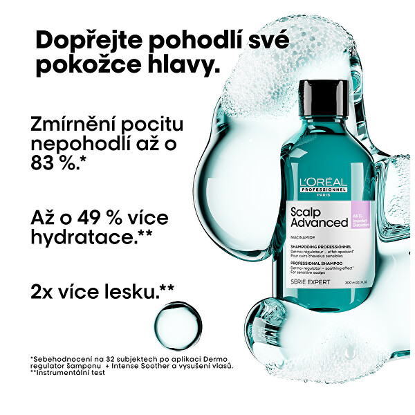 Šampon pro citlivou pokožku hlavy Scalp Advanced Anti-Discomfort Dermo (Regulator Shampoo)