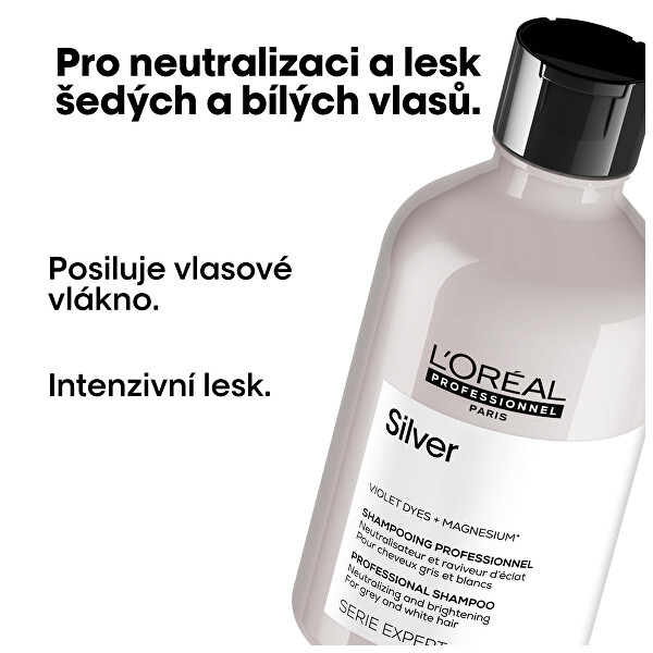 Stříbrný šampon pro šedé a bílé vlasy Magnesium Silver (Neutralising Shampoo For Grey And White Hair)