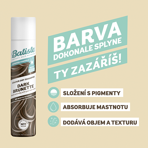 Suchý šampon pro tmavé vlasy (Dry Shampoo Plus Divine Dark)