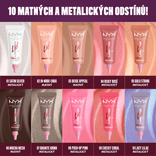 Tekuté oční stíny Lid Lingerie Cream Eye Pigment 6 ml