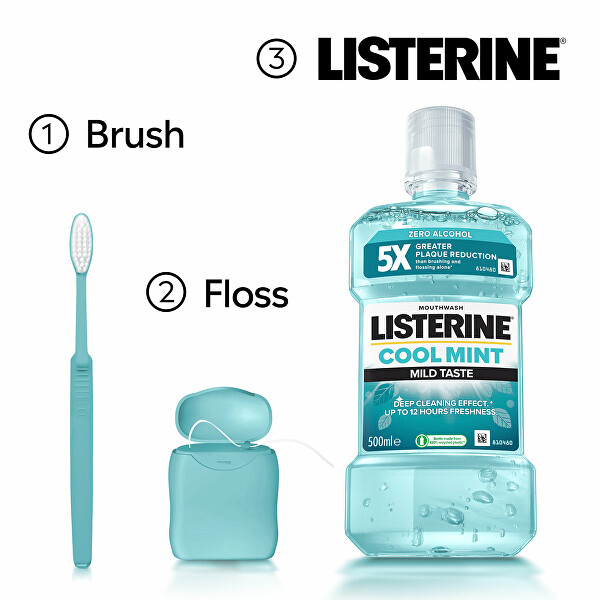 Ústní voda bez alkoholu Zero - Coolmint Mild Taste