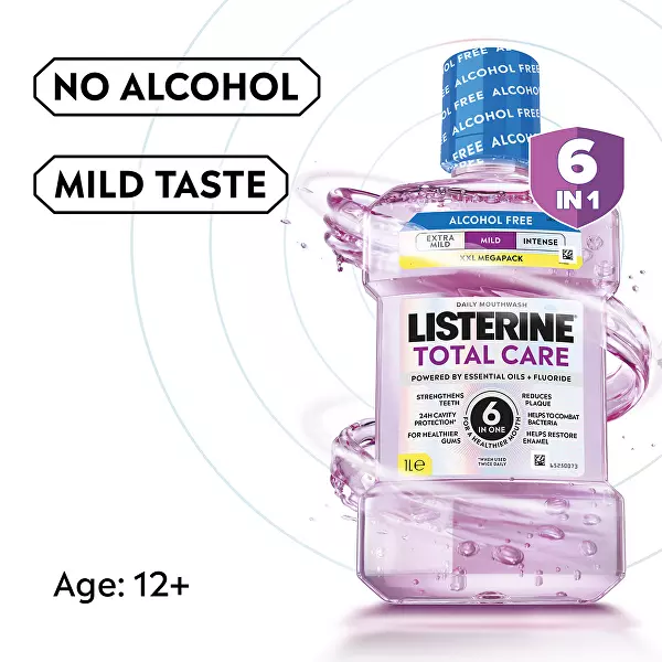 Ústní voda kompletní péče bez alkoholu Total Care Teeth Protection Mild Taste