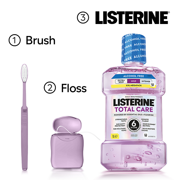 Ústní voda kompletní péče bez alkoholu Total Care Teeth Protection Mild Taste