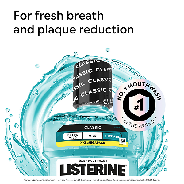 Apă de gură împotriva plăcii bacteriene Coolmint