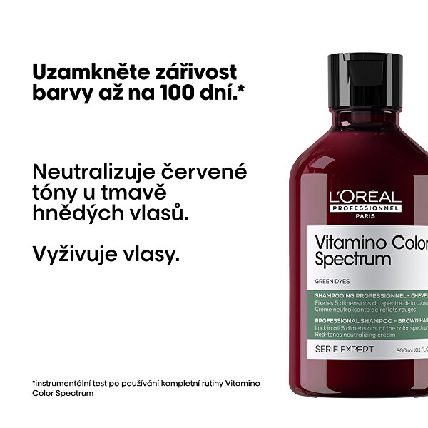 Neutralizační šampon pro hnědé vlasy Vitamino Color Spectrum Green Dyes (Professional Shampoo)
