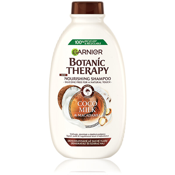 Tápláló és bőrpuhító sampon száraz és durva hajra  Botanic Therapy (Coco Milk & Macadamia Shampoo)