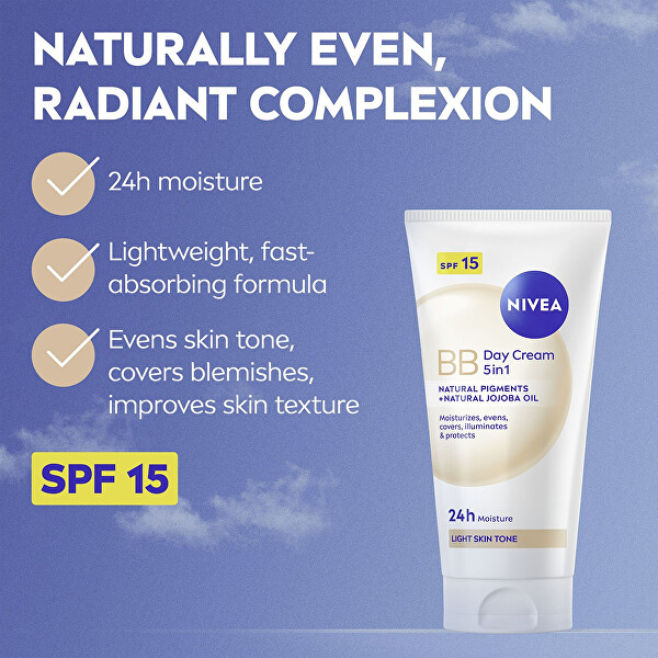 Skrášľovací hydratačný krém 5 v 1 BB Cream SPF 15 (5in1 Beautifying Moisturizer) 50 ml