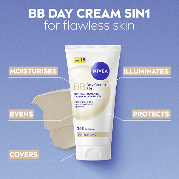 Skrášľovací hydratačný krém 5 v 1 BB Cream SPF 15 (5in1 Beautifying Moisturizer) 50 ml