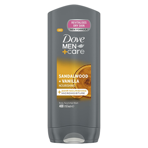Vyživující sprchový gel Men+Care Sandalwood & Vanilla (Body, Face & Hair Wash)