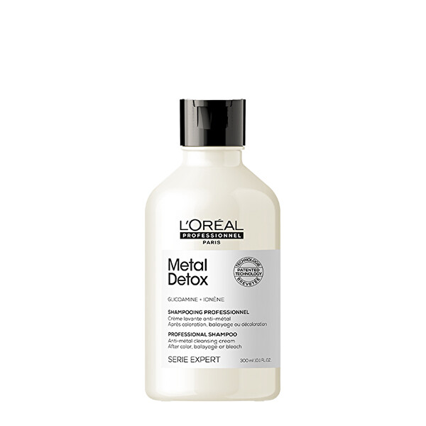 Šampón pre farbené a poškodené vlasy, pre lesk vlasov, dlhšie trvajúcu farbu, bohatá textúra Serie Expert Metal Detox ( Professional Shampoo)