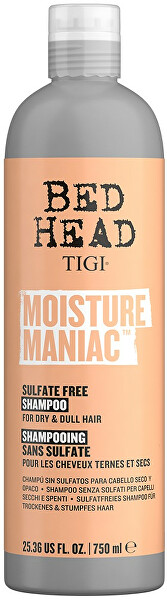 Șampon pentru păr uscat și mat Bed Head Moisture Maniac (Sulfate Free Shampoo)