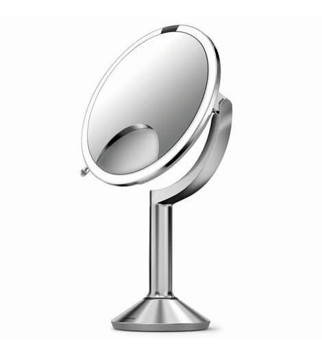 Specchio cosmetico ricaricabile Sensor TRIO con controllo touch e illuminazione LED, ingrandimento 1x/5x/10x