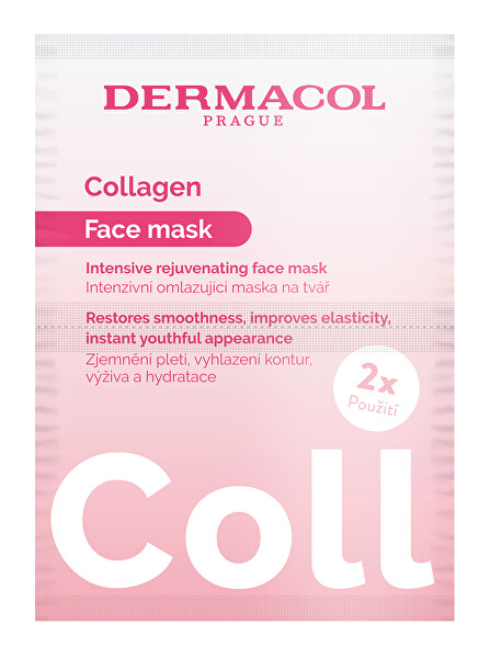 Omlazující pleťová maska Collagen (Face Mask) 2 x 8 ml