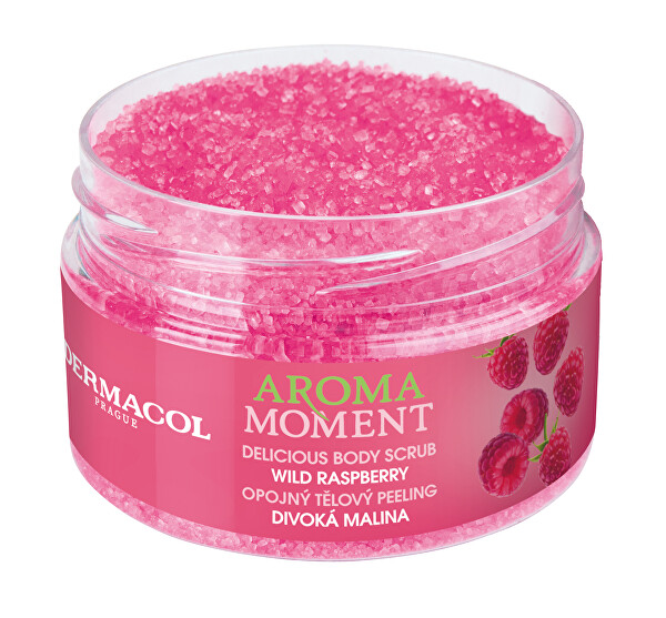 Opojný tělový peeling Aroma Moment Divoká malina (Delicious Body Scrub) 200 g