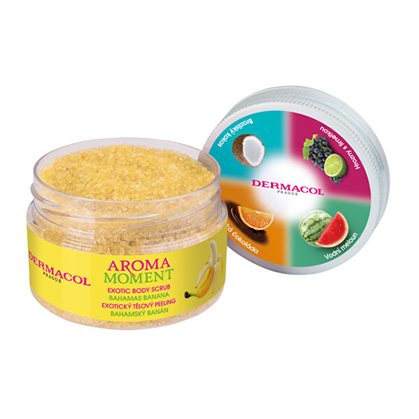 Cukros testradír Bahamai banán Aroma Moment (Exotic Body Scrub) 200 ml