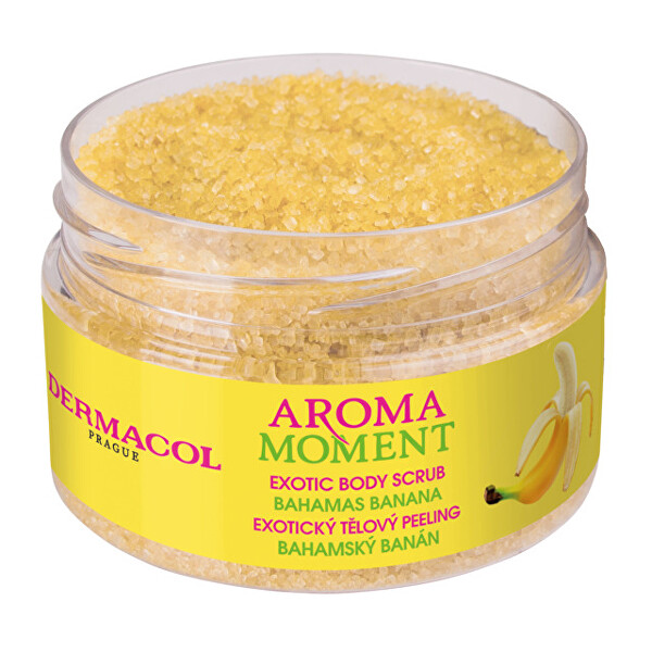 Cukros testradír Bahamai banán Aroma Moment (Exotic Body Scrub) 200 ml