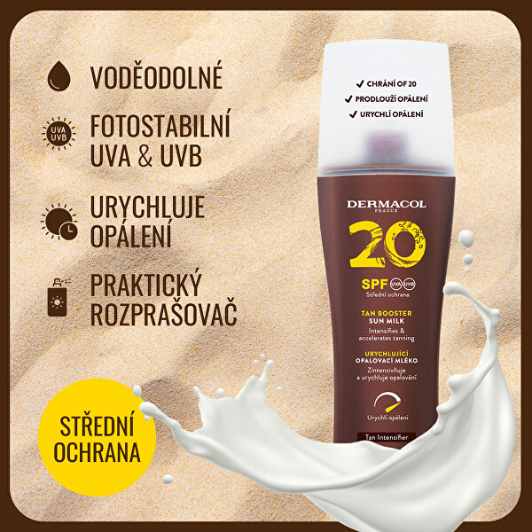 Ochranné mléko pro urychlení opálení SPF 20 (Tan Booster) 200 ml
