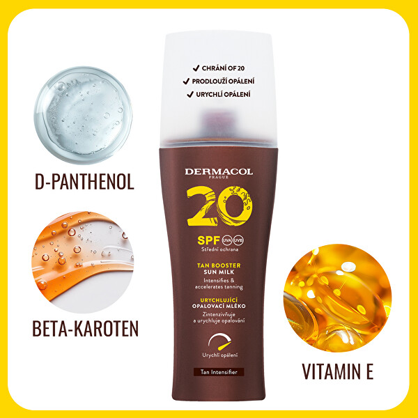 Ochranné mléko pro urychlení opálení SPF 20 (Tan Booster) 200 ml