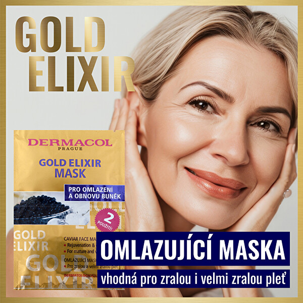 Omlazující maska s kaviárem (Gold Elixir Caviar Face Mask) 2 x 8 g