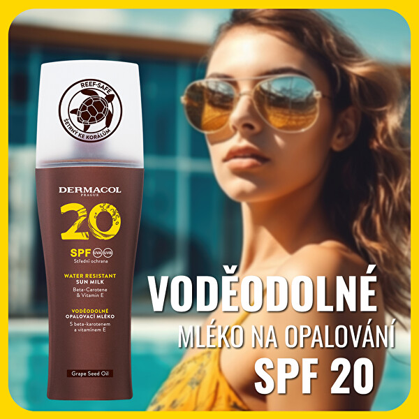 Voděodolné opalovací mléko SPF 20 (Sun Milk) 200 ml