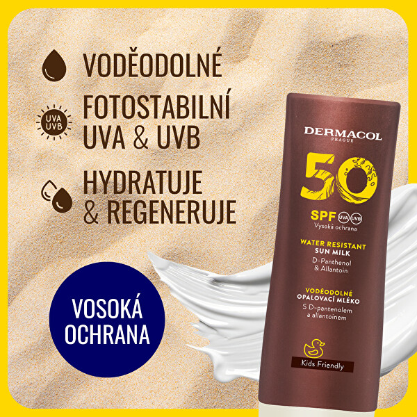 Voděodolné opalovací mléko SPF 50 (Sun Milk) 200 ml