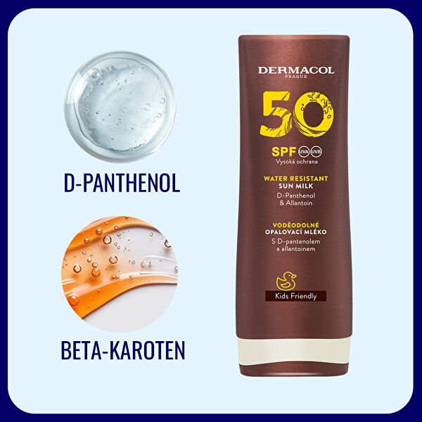 Voděodolné opalovací mléko SPF 50 (Sun Milk) 200 ml