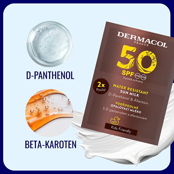 Voděodolné opalovací mléko SPF 50 (Water Resistant Sun Milk) 2 x 15 ml