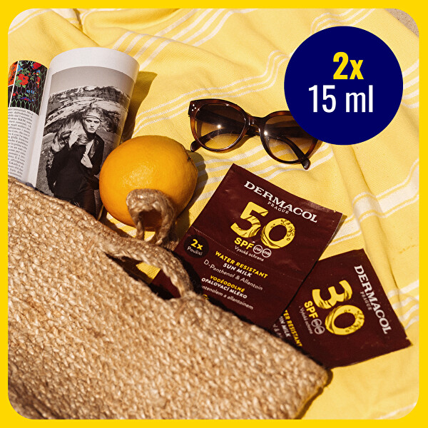 Voděodolné opalovací mléko SPF 50 (Water Resistant Sun Milk) 2 x 15 ml