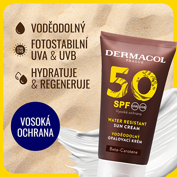 Voděodolný zvláčňující krém na opalování SPF 50 (Water Resistant Sun Cream) 50 ml