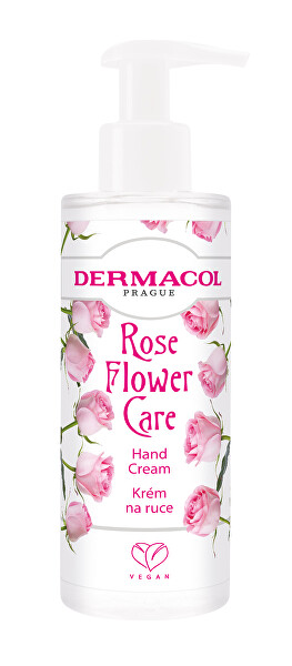 Krém na ruky s pumpičkou Růže Flower Care (Hand Cream) 150 ml