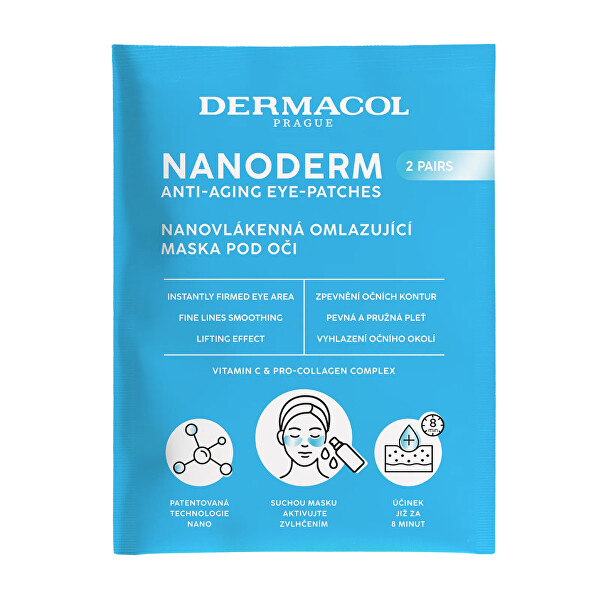Nanoszálas bőrfiatalító szemkörnyéki maszk Nanoderm Eye-Patches 1 pár