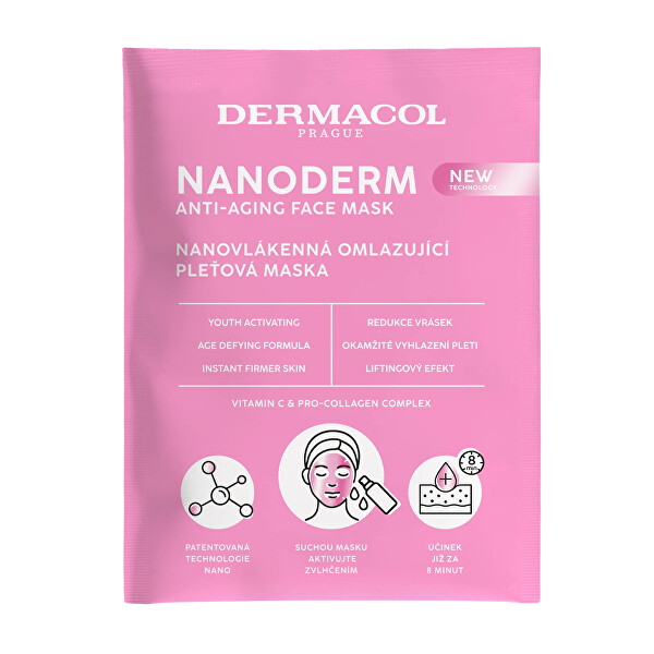 Nanovlákenná omlazující pleťová maska Nanoderm Face Mask 1 ks