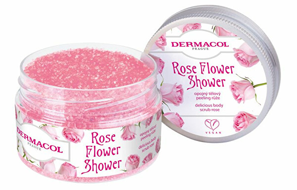 Scrub corpo inebriante Rosa Flower Care (Delicious Body Scrub Rose) 200 g