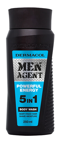 Gel de duș pentru bărbați 5 în 1 Powerful Energy Men Agent (Body Wash) 250 ml