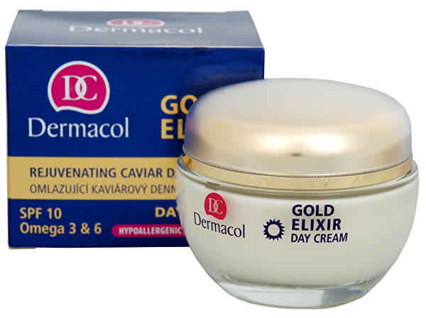Omlazující kaviárový denní krém SPF 10 (Gold Elixir Day Cream) 50 ml