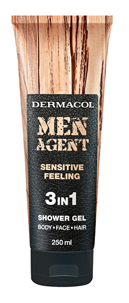 Tusfürdő férfiaknak 3 az 1 -ben Bulldog Sensitive Feeling Men Agent (Shower Gel) 250 ml