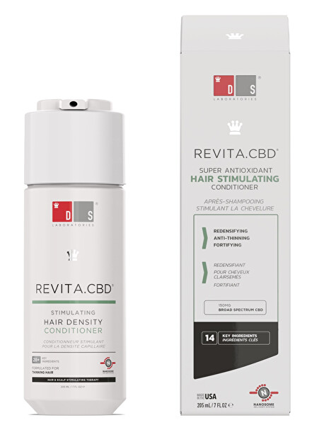 Hajhullás elleni antioxidáns kondicionáló Revita.CBD (Super Antioxidant Hair Stimulating Conditioner) 205 ml