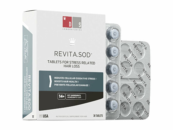 Antioxidační tablety na vypadávání vlasů způsobené stresem Revita.SOD 30 tbl.