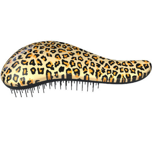 Kartáč na vlasy s rukojetí Leopard Yellow
