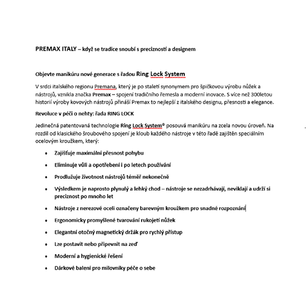 Manikúrová magnetická sada pánská 3 dílná Ring Lock System PR 9331