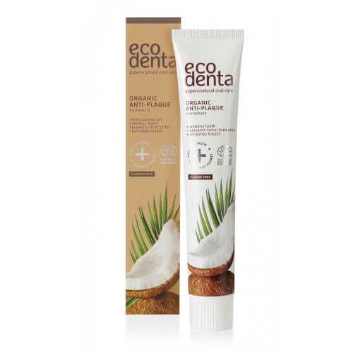 Organická zubná pasta proti zubnému povlaku (Anti-Plaque Toothpaste With Coconut Oil ) 75 ml