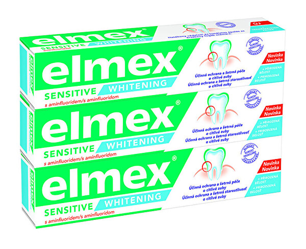 Bělicí zubní pasta pro citlivé zuby Sensitive Whitening 3 x 75 ml