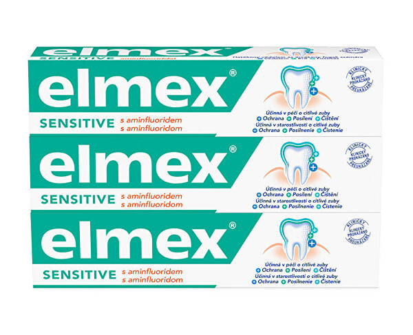 Zubní pasta pro citlivé zuby Sensitive 3 x 75 ml