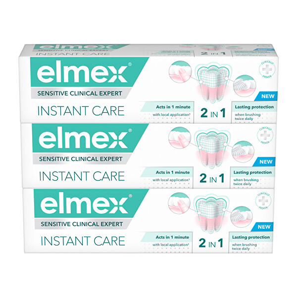 Zubní pasta Sensitive Clinical Expert Instant Care Trio 3 x 75 ml
