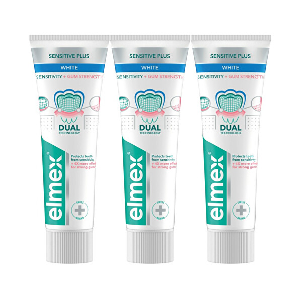 Zubní pasta Sensitive Sensitivity + Gum Strenght Whitening 3 x 75 ml