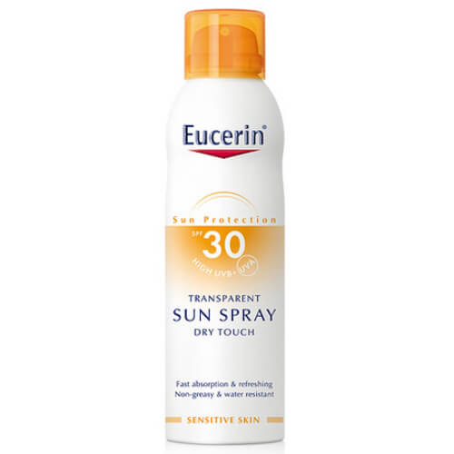 Átlátszó napvédő spray Dry Touch SPF 30 200 ml