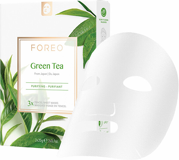 Očišťující plátýnková maska pro smíšenou pleť Green Tea (Purifying Sheet Mask) 3 x 20 g