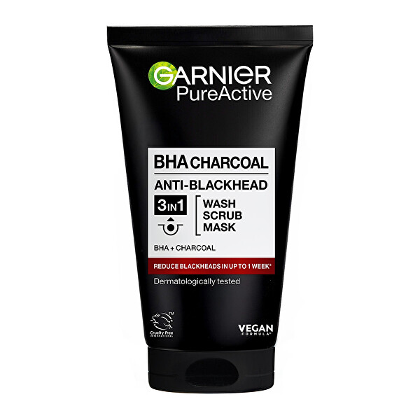 3 în 1 împotriva punctelor negre Pure Active (Intensive Charcoal Anti-Blackhead) 150 ml