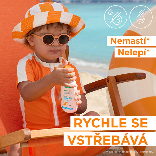 Dětský ochranný sprej pro citlivou pokožku SPF 50+ Ambre Solaire (Protection Spray) 150 ml