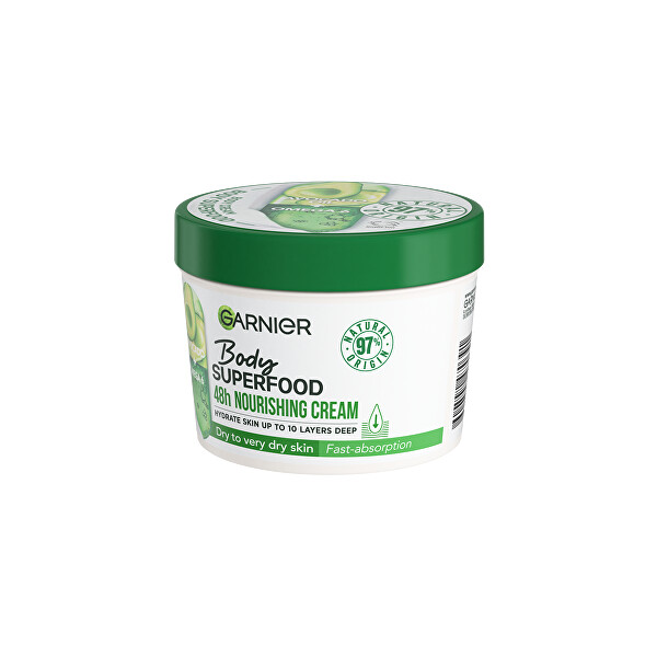 Pflegende Körpercreme mit Avocado für sehr trockene HautBody Superfood (Nourishing Cream) 380 ml